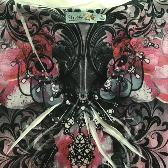 Women’s floral top Petite Large - Picture 2 of 3